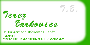 terez barkovics business card