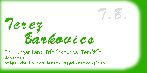 terez barkovics business card